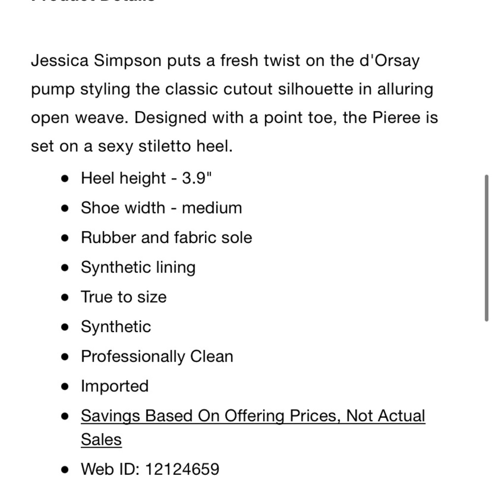 *SOLD* Jessica Simpson pumps pointed toe - Picture 10 of 10